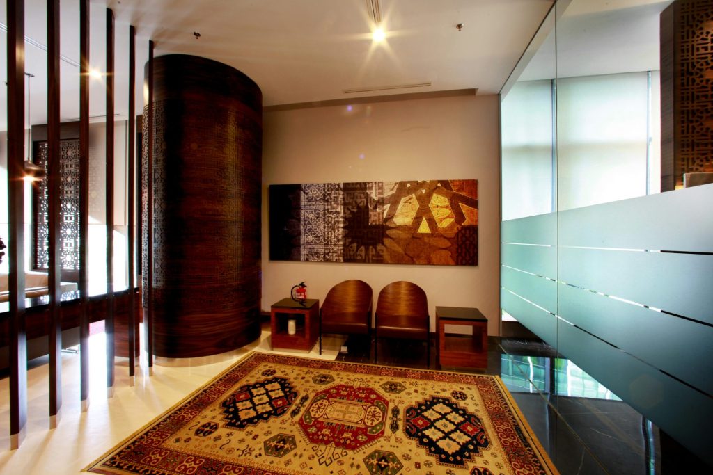 A comfortable and modern waiting room.